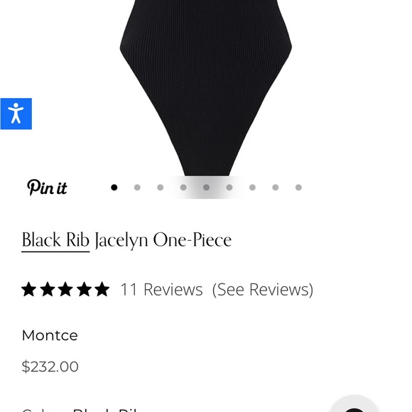 NWT Black Montce Swimsuit ‘Jacelyn’ - Picture 4 of 11